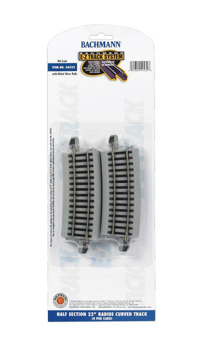 Bachmann HO E-Z Track Nickel Silver Half Section 22