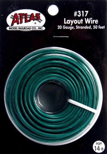 Atlas 20 AWG Stranded Wire 50' - Green