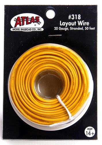 Atlas 20 AWG Stranded Wire 50' - Yellow
