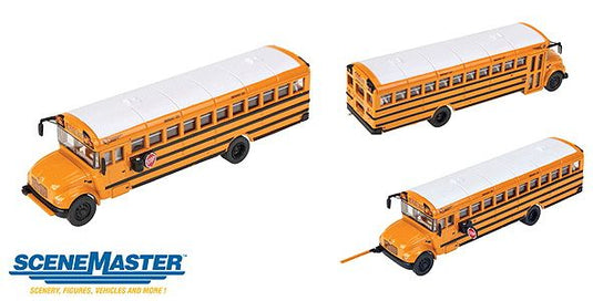 Walthers SceneMaster HO International CE School Bus - Yellow, White
