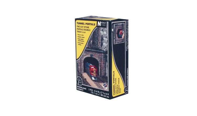 Load image into Gallery viewer, Woodland Scenics Portail de tunnel N pierre de taille voie double
