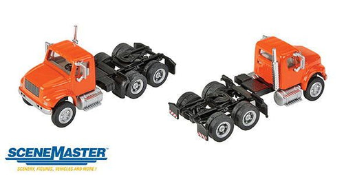 Walthers SceneMaster International 4900 Dual-Axle Semi Tractor Only - Orange
