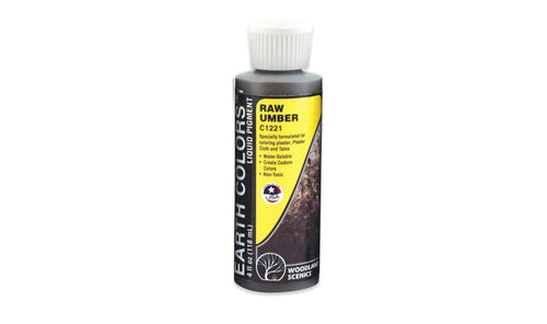 Woodland Scenics Earth Color Liquid Pigment - Raw Umber 4oz 118mL Bottle