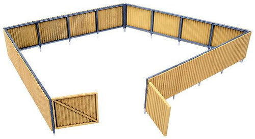 Walthers Cornerstone Corrugated Fence - Kit - Scale Feet: 240'  73.2m; Height: 1-1/4  3.1cm
