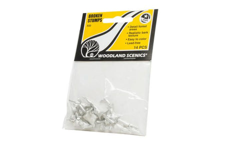 Woodland Scenics Broken Stumps pkg(14)