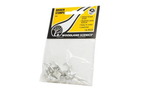 Woodland Scenics Broken Stumps pkg(14)