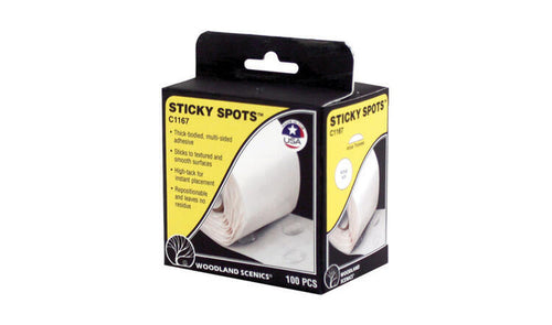 Woodland Scenics Sticky Spots Adhesive Patches 100pkg