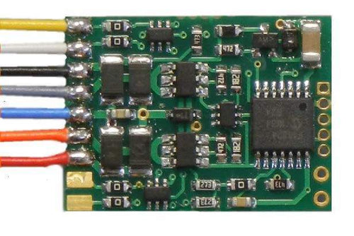 NCE D13W 4-Function DCC Control Decoder - Wired - 10-Pack; 1.03 x .63 x .185  26 x 16.5 x 4.7mm