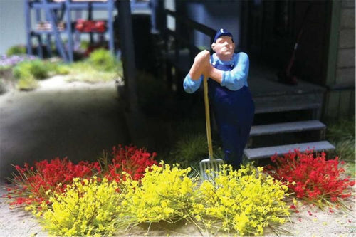 Bachmann Grass Tufts - SceneScapes - Yellow Red 3/8  1cm Tall Fibers pkg(50)
