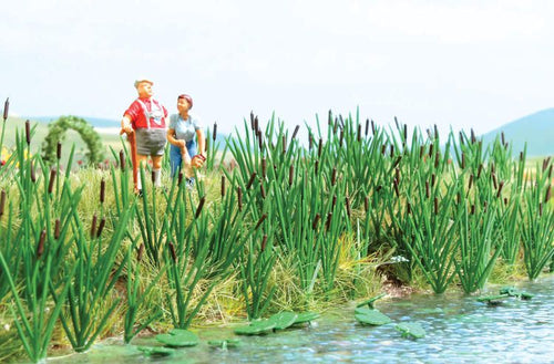 Busch Cattails/Bulrush Plants - Kit pkg(120)