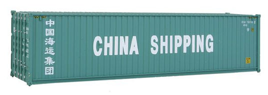 Walthers SceneMaster HO conteneur 40 pi grand volume à parois ondulées (panneaux latéraux) – China Shipping (949-8256)