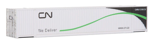 Walthers SceneMaster HO 53' Singamas Corrugated Side Container - Canadian National (white black green)