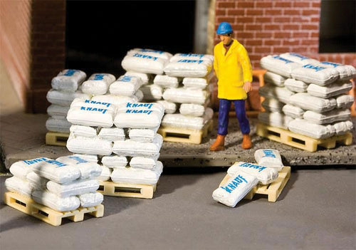 Walthers SceneMaster HO Bags of Sand, Grain & Cement