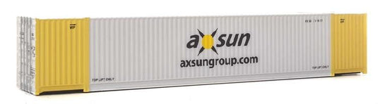 Walthers SceneMaster HO 53' Singamas Corrugated-Side Container - Axsun (gray yellow black)