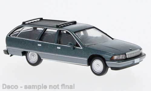 Brekina HO 1991 Chevrolet Caprice Station Wagon - Metallic Green, Gray