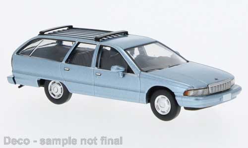 Brekina HO 1991 Chevrolet Caprice Station Wagon - Metallic Light Blue
