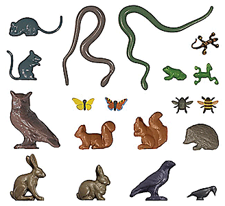 Busch HO Small Animal Set - pkg(8)