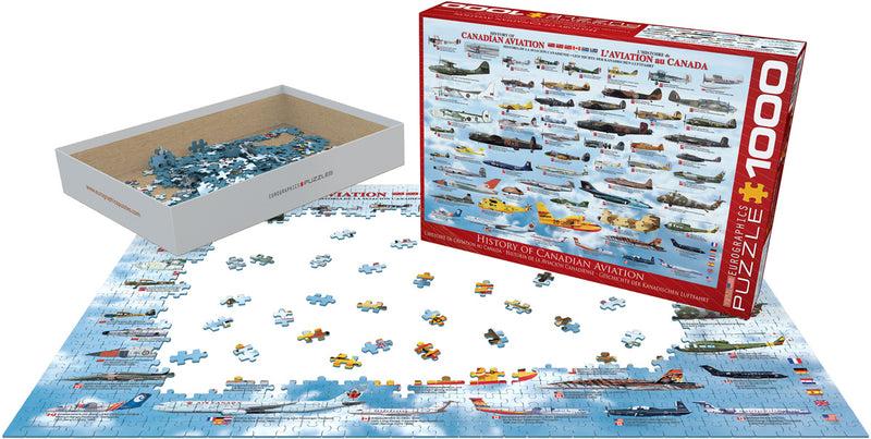 Load image into Gallery viewer, Superior Art Editions Puzzle - History of Canadian Aviation (1000 Pieces)
