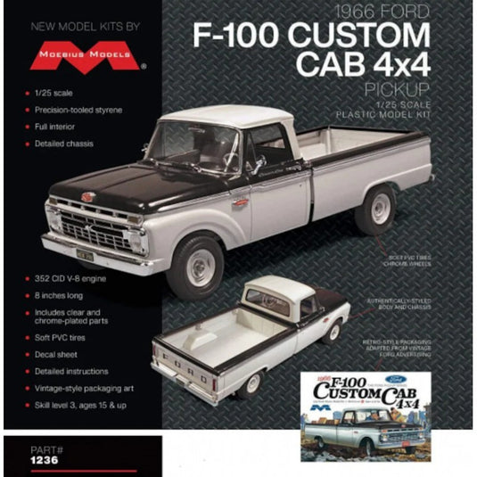 Moebius 1/25 1966 Ford F-100 Custom Cab 4x4