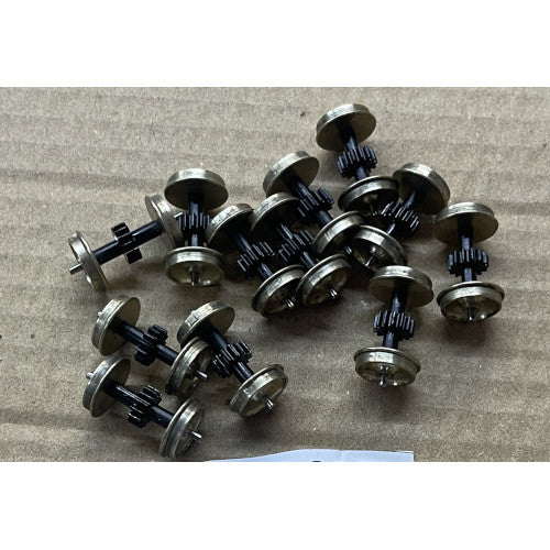 Bowser HO – Essieux moteurs à roues de 40 po pour locomotives diesel Stewart (Driver Wheel Sets) – lot de 12