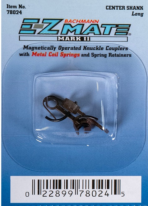 Bachmann HO E-Z Mate Mark II Couplers w/Metal Coil Spring - Long Center Shank Style 1 Pair