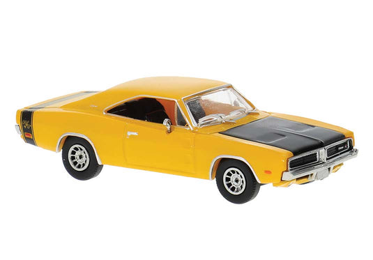 Brekina HO 1969 Dodge Charger - Jaune, Noir
