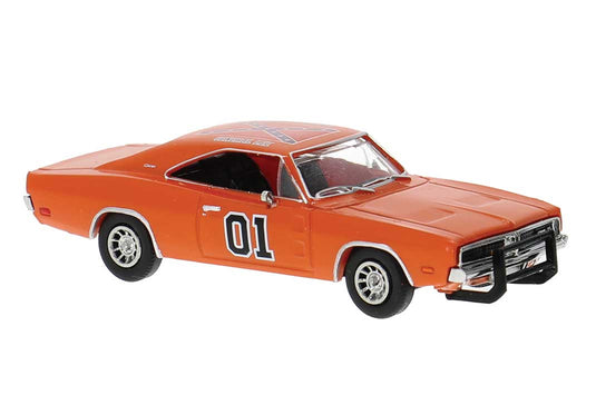 Brekina HO 1969 Dodge Charger - General Lee #01, Orange, Noir