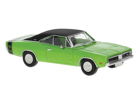 Brekina HO 1969 Dodge Charger - Vert, Noir