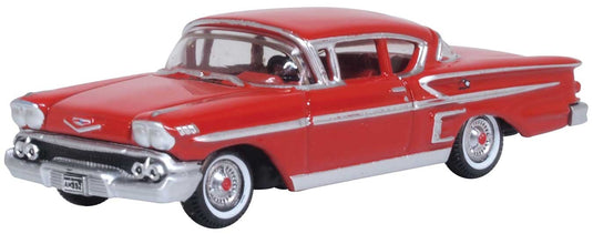 Oxford Diecast HO 1958 Chevrolet Impala Sport Coupe - Rio Red