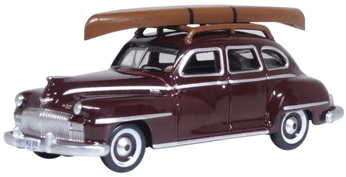 Oxford Diecast HO 1946-1948 Desoto Suburban Sedan - Royal Maroon
