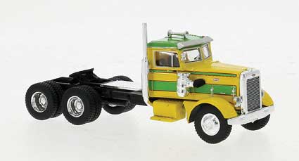 Brekina HO 1955 Peterbilt 281 Tractor - Yellow / Green