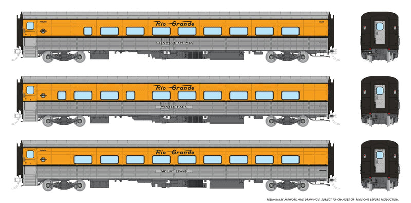 Chargez l'image dans la visionneuse de la galerie, Rapido Trains HO – Ski Train de Denver, ensemble nº 2 : Glenwood Springs, Winter Park, Mount Evans

