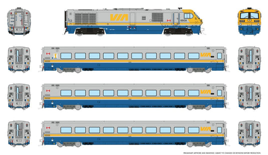 Rapido Trains HO LRC Trainset (DC/DCC/Sound): VIA Rail