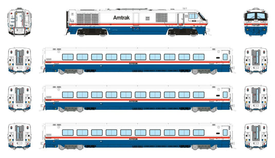 Rapido Trains HO LRC Trainset (DC/DCC/Sound): Amtrak