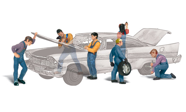 Load image into Gallery viewer, Woodland Scenics HO Auto Mechanics - pkg(6)
