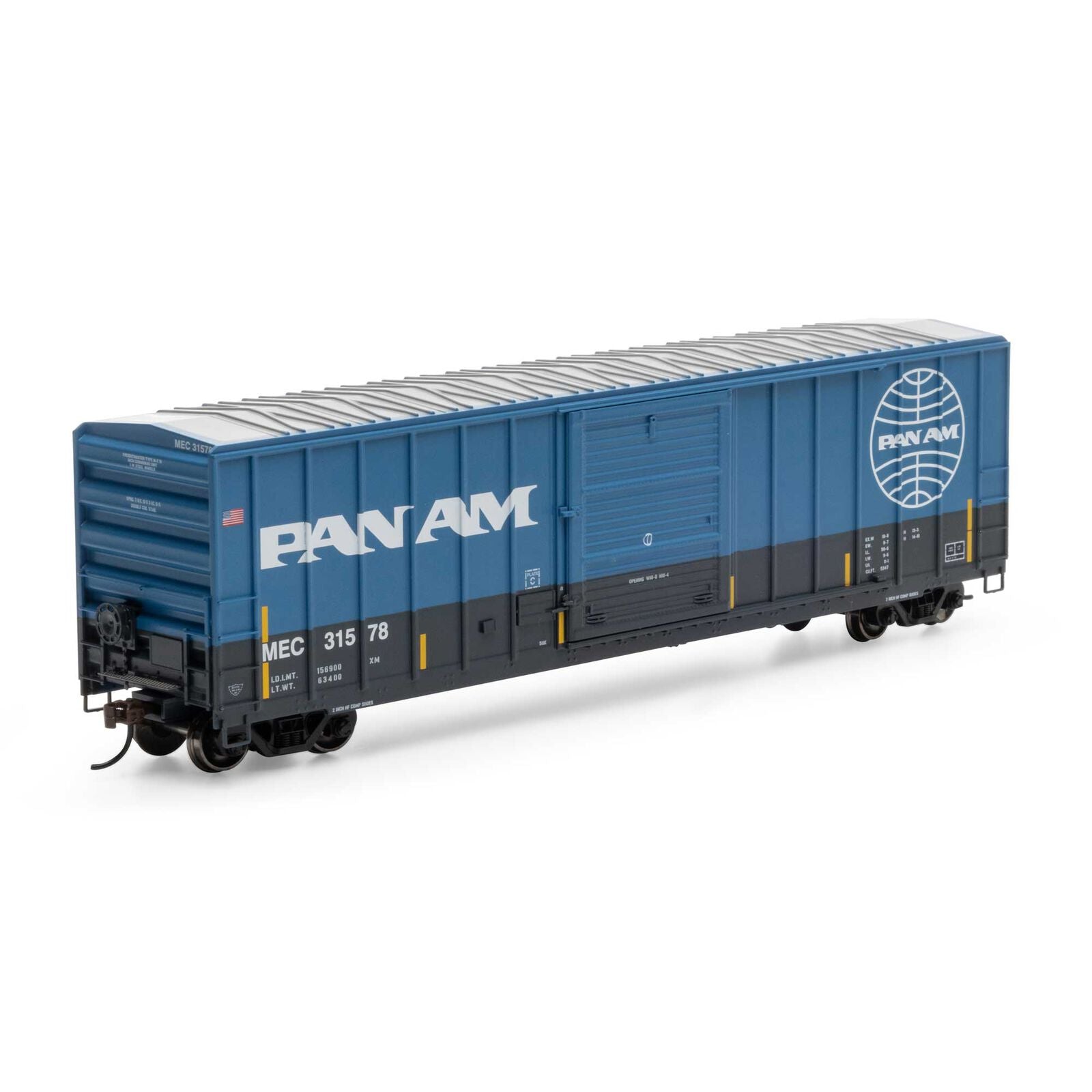 Athearn Ready To Roll HO 50' FMC 5347 Boxcar - Pan Am - MEC #31578 ...