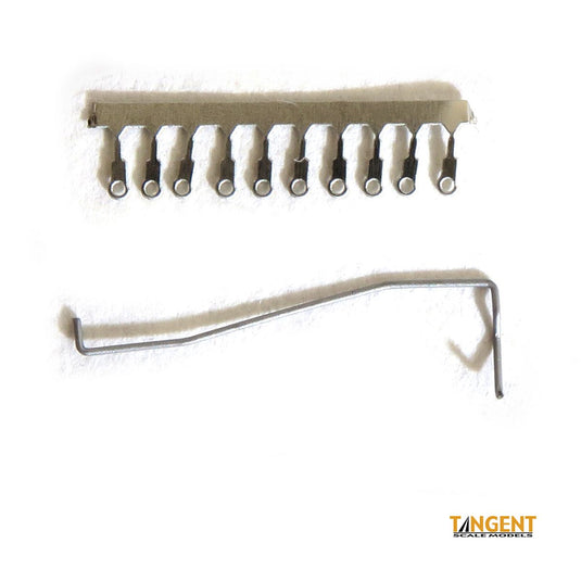 Tangent Scale Models HO Coupler Lift Bars – With Mounting Brackets – 5 Pairs