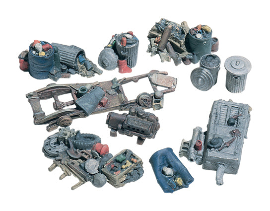 Chargez l&#39;image dans la visionneuse de la galerie, Woodland Scenics HO Assorted Junk Piles - Kit (Unpainted Metal Castings)

