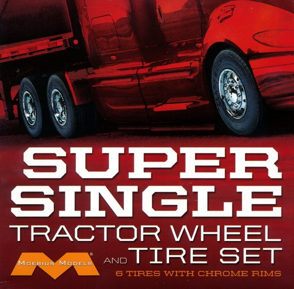 Load image into Gallery viewer, Moebius 1/25 Super Single Tractor Wheel &amp; Tire Set (6)
