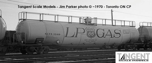 Tangent Scale Models HO Wagon-citerne NACC 1963-Design 30,000 Gallon double paroi GPL/AA - NATX - Pacific 66 Calgary 1964