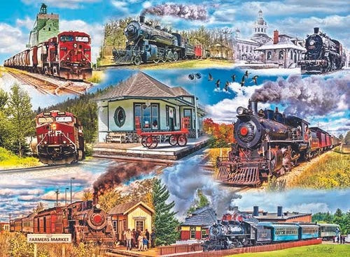 Superior Art Editions Puzzle - Riding the Rails - Trains from across Canada (1000 Pieces)