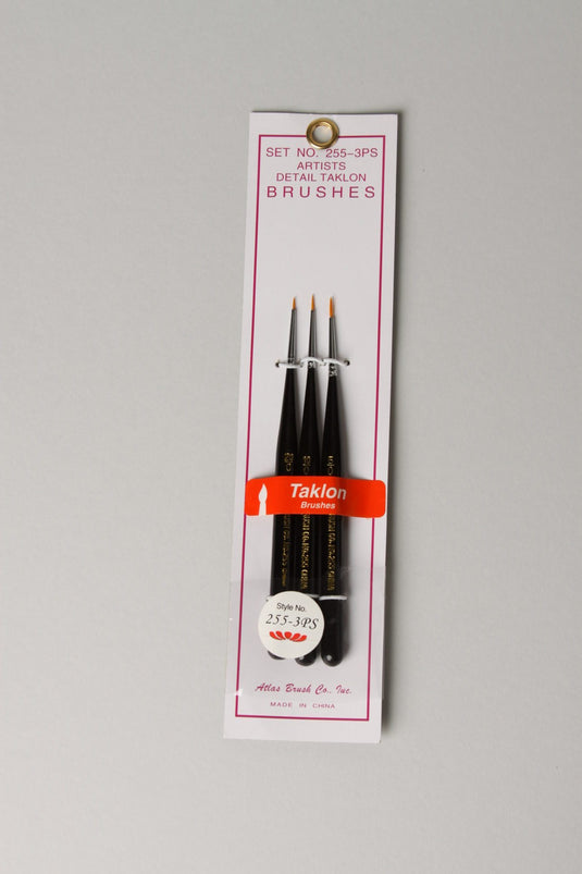 Atlas Brush Taklon Detail Style 255-3PS Assortment (3)