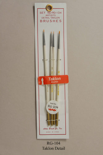 Atlas Brush Artist Detail Taklon Style RG-104 Assortment (4)