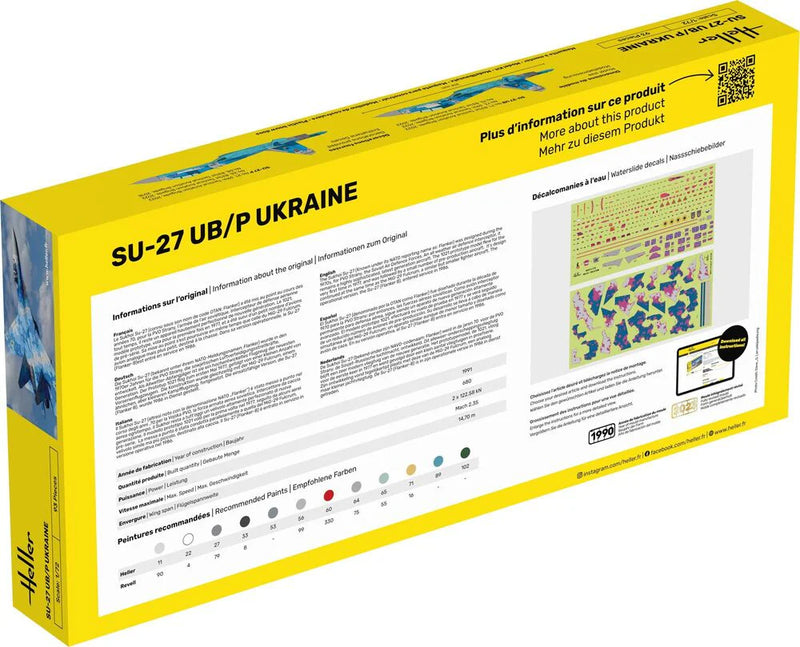 Load image into Gallery viewer, Heller 1/72 SU-27 UB/P Ukraine

