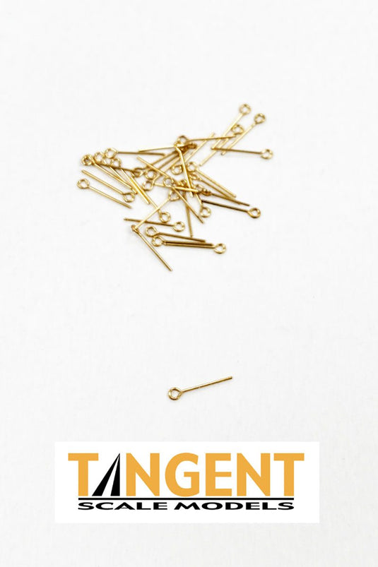 Tangent Scale Models HO Wire Eye Bolts – Quantity of 36