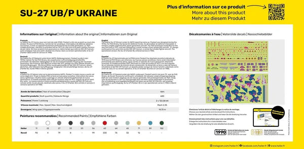 Load image into Gallery viewer, Heller 1/72 SU-27 UB/P Ukraine
