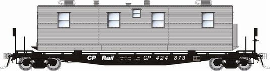 Rapido Trains HO F30A 50' Flat Car w/Camp Van: Canadian Pacific - MOW: 3-Pack