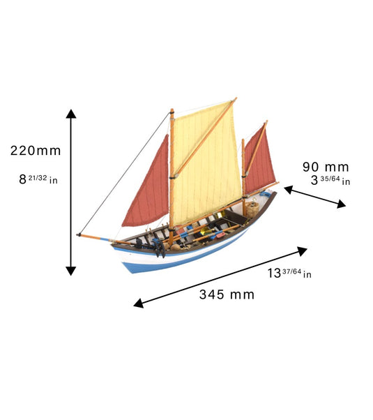 Artesania Latina 1-20 Doris Saint-Malo Wooden Model Fishing Boat - Kit