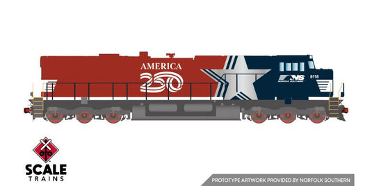 ScaleTrains Rivet Counter HO – GE ES44AC Norfolk Southern America 250 Stars & Stripes nº 8118
