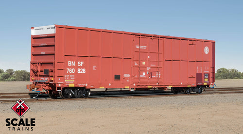 ScaleTrains Rivet Counter HO Trinity 60' 7500 8' Double-Plug-Door High-Cube Boxcar - BNSF (Patched)